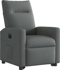 vidaXL Πολυθρόνα Ηλεκ. Ανακλινόμενη Ανύψωση Σκ. Γκρι Υφασμάτινη