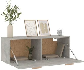 vidaXL Ντουλάπι Τοίχου Γκρι Σκυρ. 100x36,5x35 εκ. Επεξεργασμένο Ξύλο