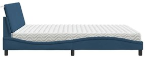 vidaXL Κρεβάτι με Στρώμα Hanko Μπλε 180x200 εκ. Υφασμάτινο