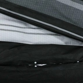 vidaXL Σετ Παπλωματοθήκης Μαύρο και Λευκό 240x220 εκ. Βαμβακερό
