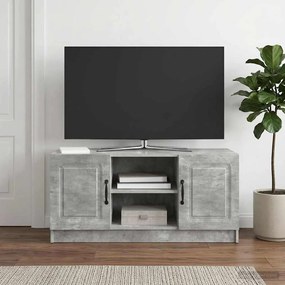 vidaXL Ντουλάπι TV 102 x 34,5 x 47 cm Γκρι Σκυροδέματος