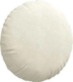 vidaXL Μαξιλάρια καθισμάτων 2 pcs Κρεμ Ø 80 x 29 εκ. Βελούδο