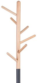 Καλόγερος ρούχων Marianna μέταλλο μαύρο-φυσικό Φ37x169εκ 37x37x169 εκ.