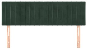 vidaXL Κεφαλάρια Κρεβατιού 2 τεμ. Σκ.Πράσινο 72x5x78/88 εκ. Βελούδινα
