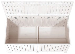 Κουτί Αποθήκευσης Κήπου Λευκό 147x68x64 εκ. Μασίφ Ξύλο Πεύκου - Λευκό