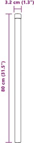 vidaXL Στύλος Περιφράξεων 12 pcs Πράσινο 80 cm