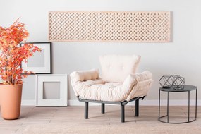 Πολυθρόνα Κρεβάτι Κρέμ NITTA SINGLE 70x95x85