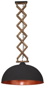 Φωτιστικό Οροφής Κρεμαστό HL-250-60P 77-3096 Up-Down Relief Brown - Copper Homelighting Metal,Wood
