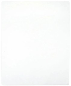 Σεντόνι με Λάστιχο Λευκό 140x200 εκ. Βαμβακερό Ζέρσεϊ - Λευκό