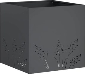 vidaXL Γλάστρα Κήπου 2 τμχ. Ανθρακί 50 x 50 x 49 cm