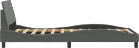vidaXL Σκελετός Κρεβατιού Dover Γκρι 100x203 εκ.Υφασμάτινο