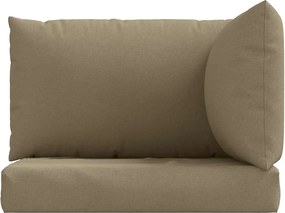 vidaXL Μαξιλάρια από Παλέτες 3 τεμ., Ύφασμα Melange Taupe
