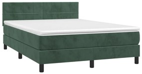 ΚΡΕΒΑΤΙ BOXSPRING ΜΕ ΣΤΡΩΜΑ ΣΚΟΥΡΟ ΠΡΑΣΙΝΟ 140X200ΕΚ. ΒΕΛΟΥΔΙΝΟ 3141308