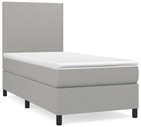 ΚΡΕΒΑΤΙ BOXSPRING ΜΕ ΣΤΡΩΜΑ ΑΝΟΙΧΤΟ ΓΚΡΙ 80X200 ΕΚ. ΥΦΑΣΜΑΤΙΝΟ 3141569