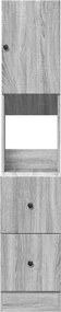 vidaXL Ντουλάπι Κουζίνας Γκρι sonoma 35x50x180 εκ. Επεξεργ. Ξύλο
