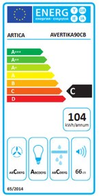 Συμβατικός Απορροφητήρας Artica AVERTIKA90CB Λευκό