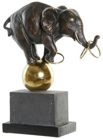 Διακοσμητική Φιγούρα DKD Home Decor Μαύρο Χρυσό Ελέφαντας Σύγχρονη 31 x 13 x 41 cm