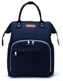 Τσάντα Μωρού Πλάτης Καπιτονέ B-564 38x30x20 Dark Blue Lequeen Ύφασμα