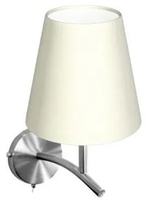 Απλίκα Φωτιστικό Τοίχου E27 IP20 Satin 17-01101-5 ΦOS_ME-17-01101-5-Νίκελ Ματ 17-01101-5