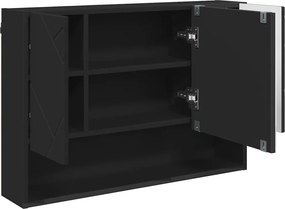 vidaXL Σετ Επίπλων Μπάνιου 3 τμχ. Μαύρο 76,5 x 35 x 64 εκ