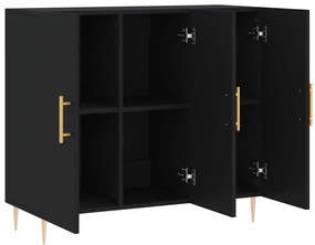 vidaXL Ντουλάπι Μαύρο 90 x 34 x 80 εκ. από Επεξεργασμένο Ξύλο