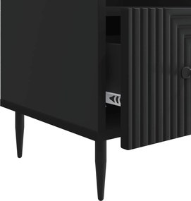 vidaXL Ντουλάπι TV 102 x 34,5 x 50 cm Μαύρο Επεξεργασμένο Ξύλο