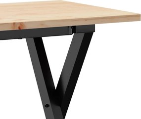 vidaXL Τραπεζάκι Σαλονιού Πλαίσιο Χ Μασίφ Πεύκο/Ατσάλι