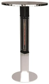 Θερμαινόμενο Τραπέζι 1000W IP55 40*40*1,11 CARBON TUBE 300-42060 Eurolamp 300-42060 Μαύρο-Ασημί