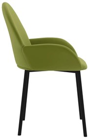 Καρέκλες Τραπεζαρίας 2 τεμ. Ανοιχτό Πράσινο Βελούδινες - Πράσινο
