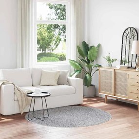 vidaXL Αντιολισθητικό Σαγκί Χαλάκι Γκρι 160 x 160 cm PP