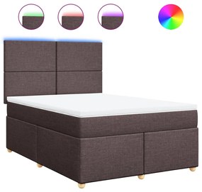 ΚΡΕΒΑΤΙ BOXSPRING ΜΕ ΣΤΡΩΜΑ ΣΚΟΥΡΟ ΚΑΦΕ 140X190 ΕΚ. ΥΦΑΣΜΑΤΙΝΟ 3293571