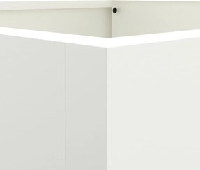 vidaXL Ζαρντινιέρα Λευκή 52x48x75 εκ. από Χάλυβα