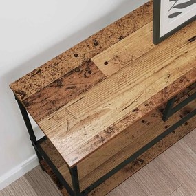 vidaXL Τραπέζι κονσόλας με ράφι Παλαιό ξύλο 100 x 30 x 75 εκ