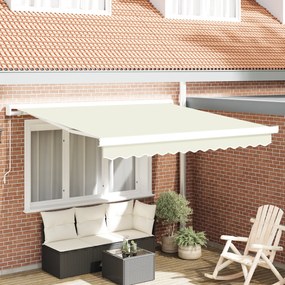 vidaXL Κρεμ Χειροκίνητη Ανασυρόμενη Τέντα 300x250 εκ.
