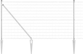 vidaXL Τεντώτο με στήριγμα Ασημί 1 x 25 m Ατσάλι