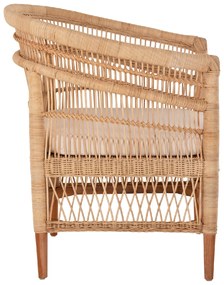 ΠΟΛΥΘΡΟΝΑ MALAWI HM9635.04 ΞΥΛΟ ΜΑΟΝΙ ΕΠΕΝΔΥΣΗ RATTAN ΛΕΥΚΟ ΜΑΞΙΛΑΡΙ ΚΑΘΙΣΜΑΤΟΣ 80x70x86Υεκ.