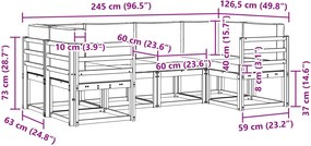 vidaXL Σειρά Καναπέ Εξωτερικού με μαξιλάρι 6 pcs Λευκό και Μπεζ