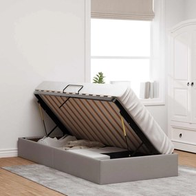vidaXL Κρεβάτι Οθωμανικού Τύπου Taupe 100 x 200 cm ύφασμα