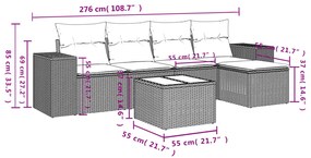 ΣΕΤ ΚΑΝΑΠΕ ΚΗΠΟΥ 6 ΤΕΜ. ΜΠΕΖ ΣΥΝΘΕΤΙΚΟ ΡΑΤΑΝ ΜΕ ΜΑΞΙΛΑΡΙΑ 3222497