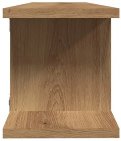 Ραφιέρες Τοίχου 2 τεμ. Αρτισιανή Δρυς 75x18x20εκ. Επεξεργ. Ξύλο - Καφέ