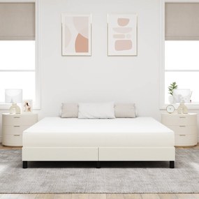 vidaXL Κρεβάτι με ελατήρια Pocket  Κρέμ 180x200x20 εκ. Μεσαίας σκληρότητας Φabric