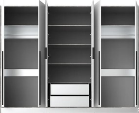 Εξάφυλλη Ντουλάπα SELORA Σκυρόλευκο 270x60x210