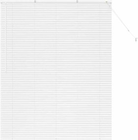 vidaXL Βενετσιάνικες Ρόδες Λευκό 175 x 140 εκ. Αλουμίνιο