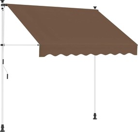 vidaXL Χειροκίνητη Ανακλινόμενη Σκίαση Taupe 350 cm