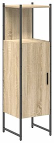 vidaXL Σετ Επίπλων Μπάνιου με ράφι 3 pcs Καφέ 33 x 33 x 120.5 εκ.