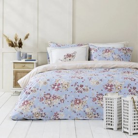 Σεντόνια Blume Με Λάστιχο (Σετ 4τμχ) Blue-Multi Nima Υπέρδιπλo 160x232cm 100% Βαμβάκι