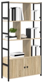 vidaXL Ράφι Βιβλίων Sonoma Δρυς 80 x 30 x 155.5 εκ Επεξεργασμένο ξύλο