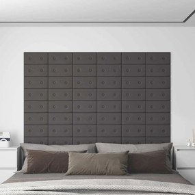 vidaXL Κεφαλάρι Τοίχου 12 pcs Γκρι 30 x 15 cm Τεχνητό Δέρμα