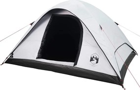 vidaXL Σκηνή Οικογενειακή 6 Ατόμων Αδιάβροχη Λευκή Ύφασμα Συσκότισης