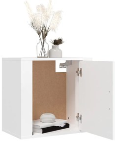 vidaXL Κομοδίνο Επιτοίχιο Λευκό 50 x 30 x 47 εκ.